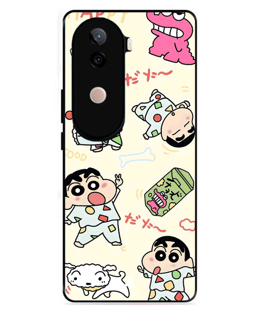 Shinchan Collage Metal Back Cover Phone Case for Vivo v40e