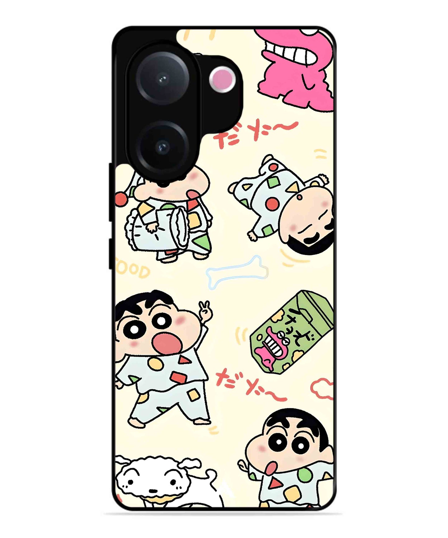 Shinchan Collage Metal Back Cover Phone Case for Vivo v60e