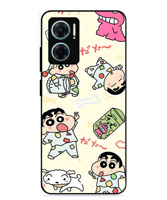 Shinchan Collage Metal Back Cover Phone Case for Xiaomi Redmi 11 Prime 5G