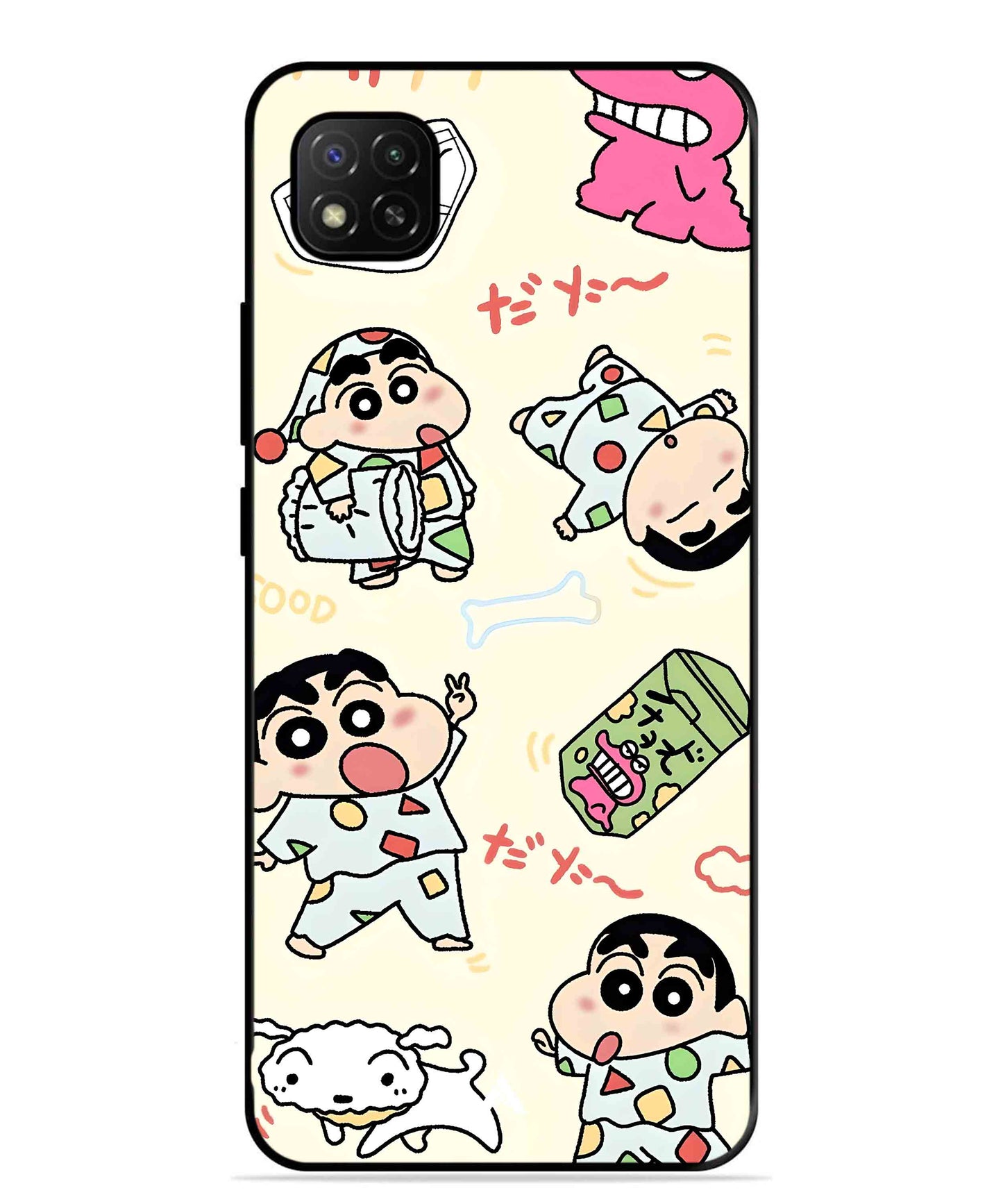 Shinchan Collage Metal Back Cover Phone Case for Xiaomi Redmi 9C