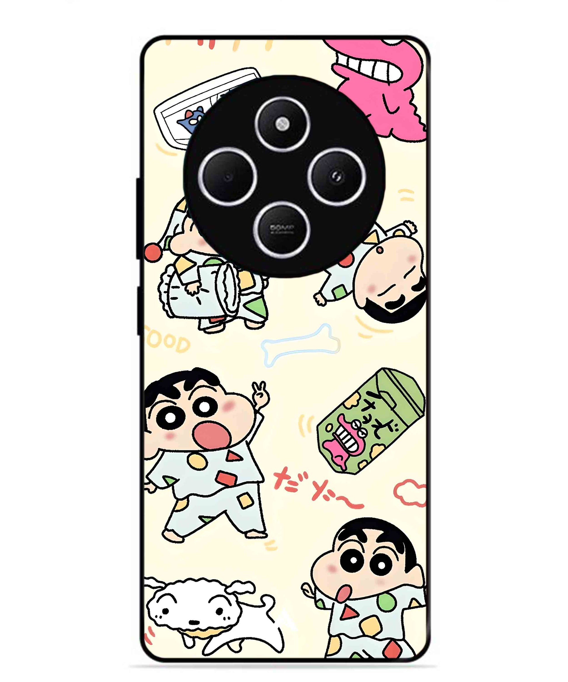 Shinchan Collage Metal Back Cover Phone Case for Xiaomi Redmi A4