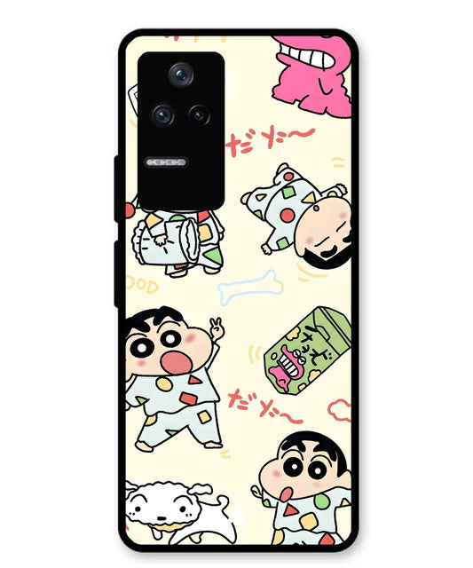 Shinchan Collage Metal Back Cover Phone Case for Xiaomi Redmi K40s