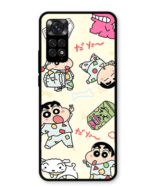 Shinchan Collage Metal Back Cover Phone Case for Xiaomi Redmi Note 11s