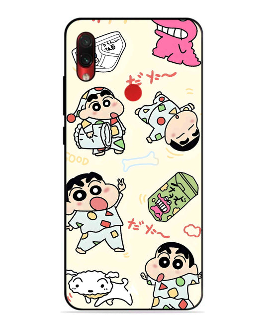 Shinchan Collage Metal Back Cover Phone Case for Xiaomi Redmi Note 7s
