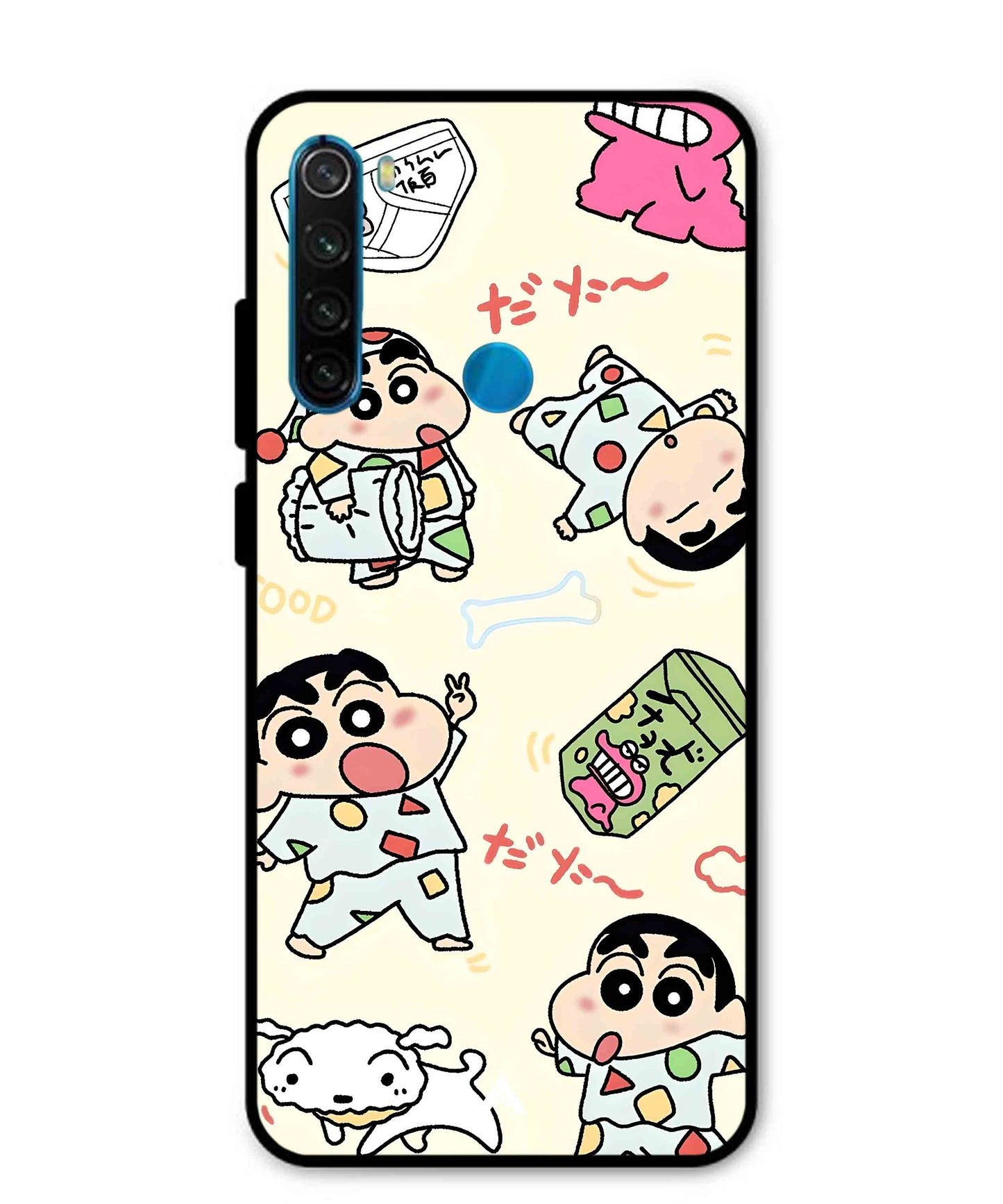 Shinchan Collage Metal Back Cover Phone Case for Xiaomi Redmi Note 8