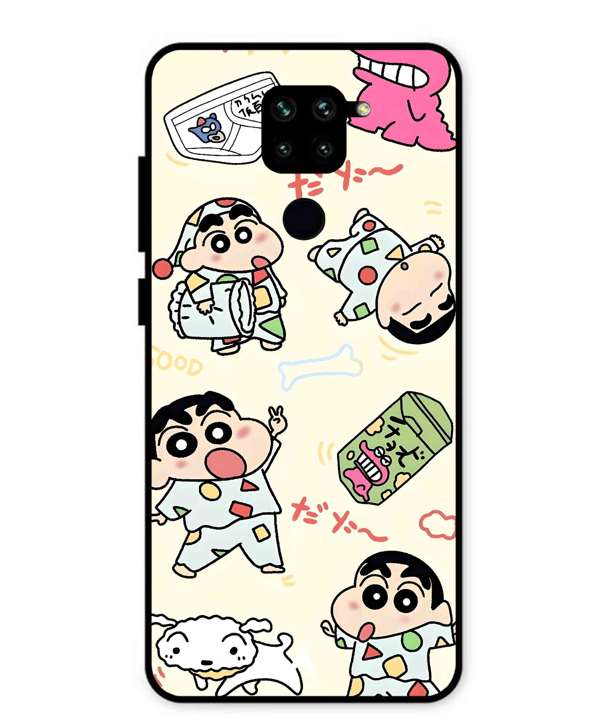 Shinchan Collage Metal Back Cover Phone Case for Xiaomi Redmi Note 9