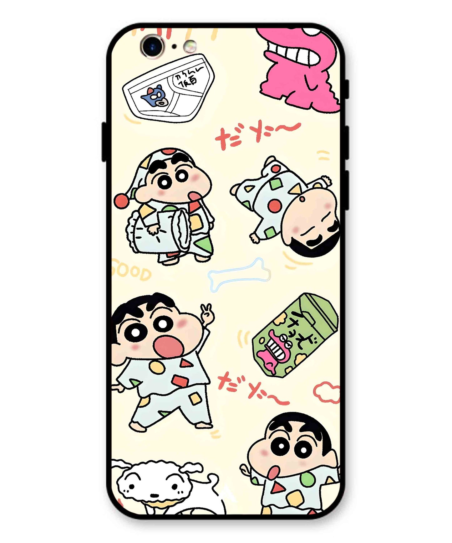 Shinchan Collage Metal Back Cover Phone Case for iPhone 11