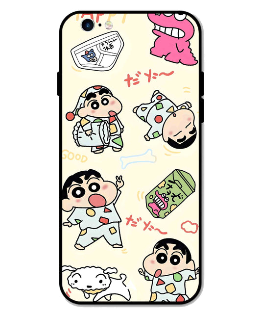 Shinchan Collage Metal Back Cover Phone Case for iPhone 6s