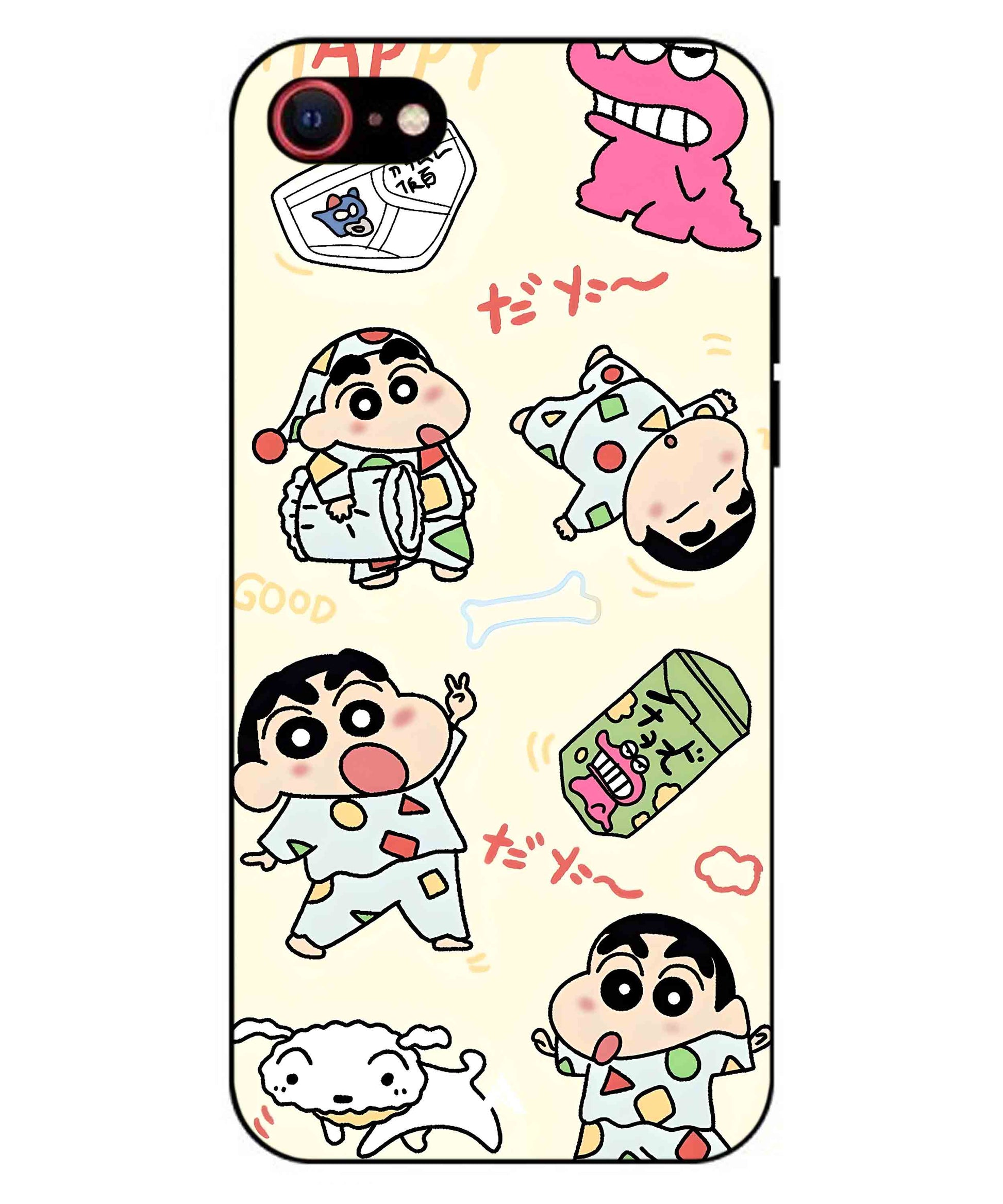 Shinchan Collage Metal Back Cover Phone Case for iPhone 7
