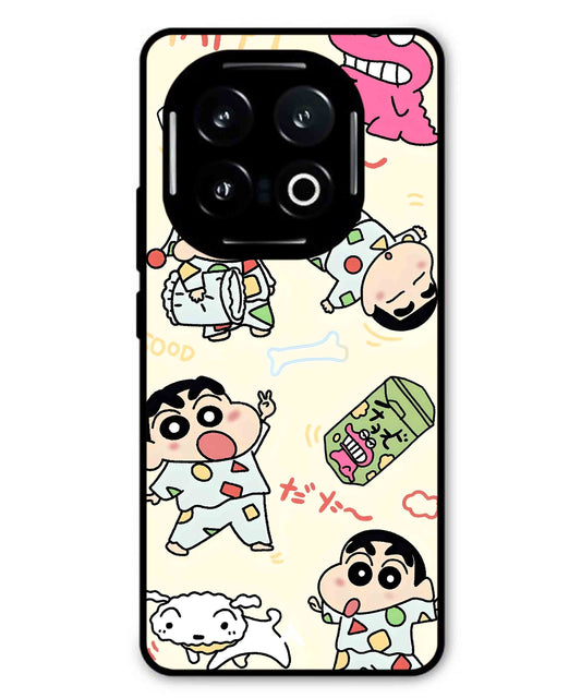 Shinchan Collage Metal Back Cover Phone Case for iQOO 13