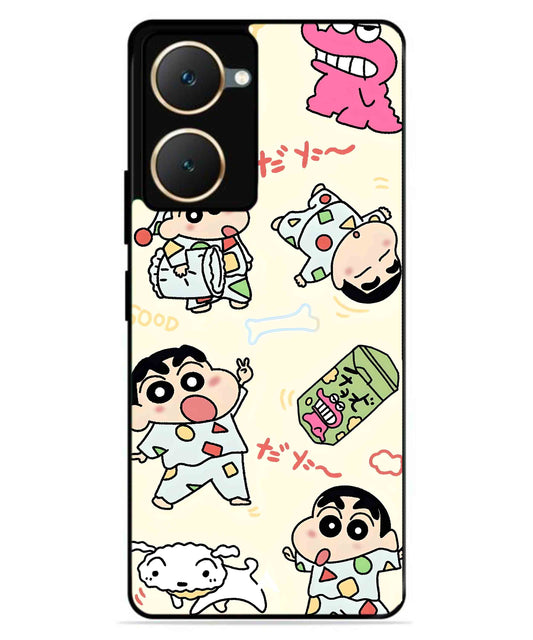 Shinchan Collage Metal Back Cover Phone Case for iQOO Z9 Lite