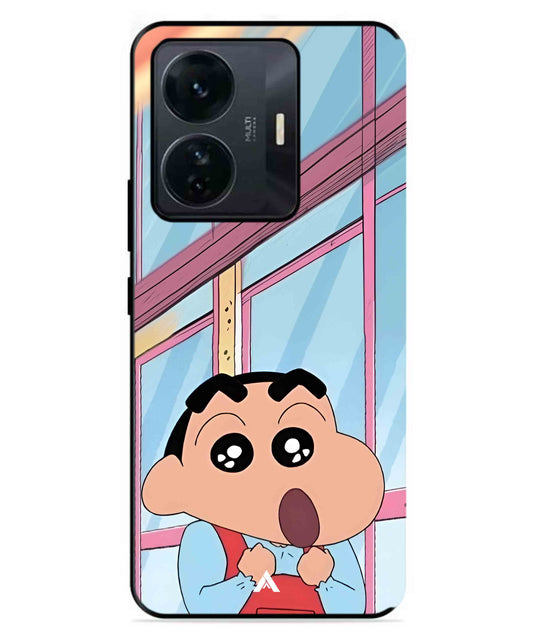 Shinchan Oouo Metal Back Cover Phone Case for IQOO Z6 Pro