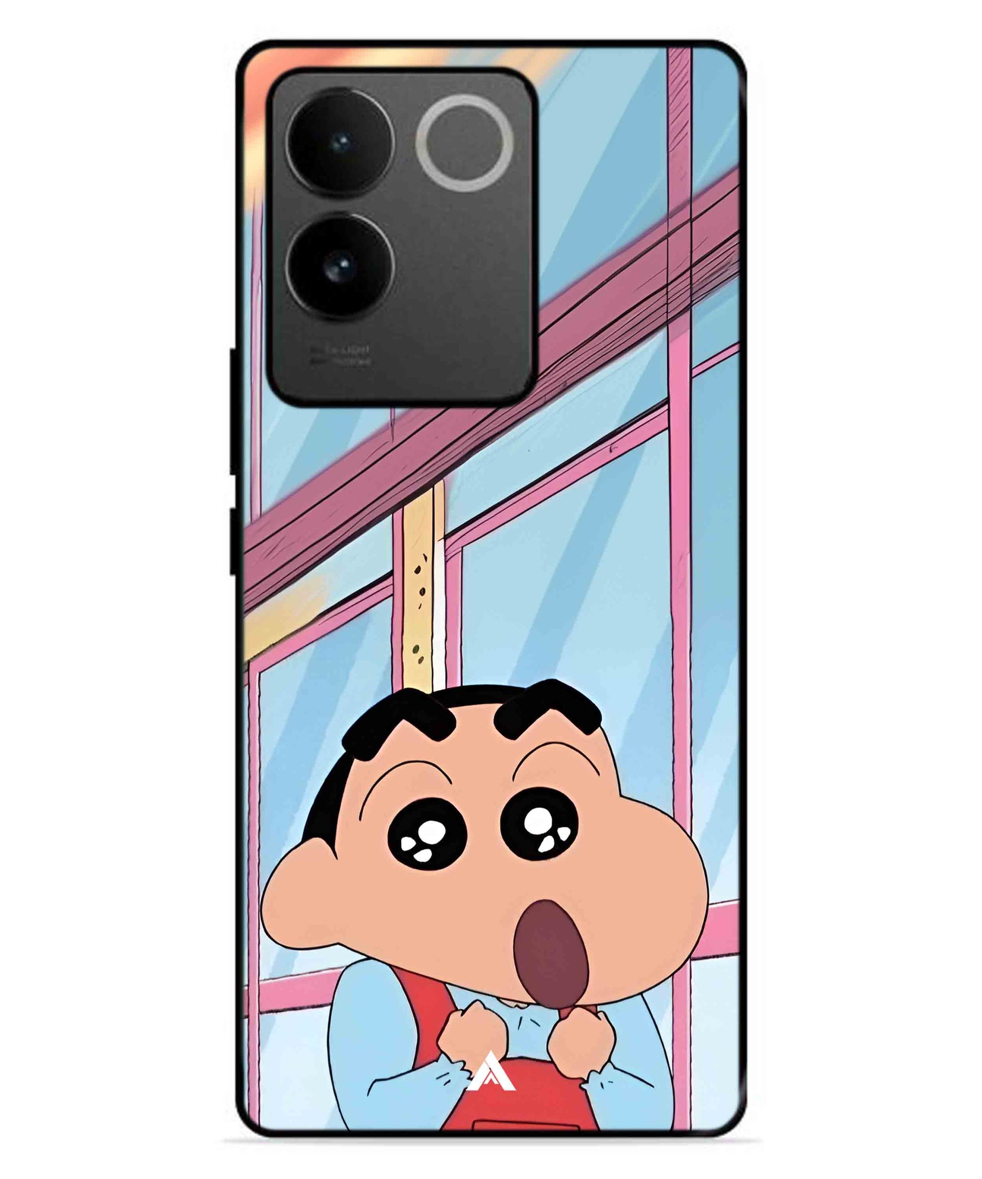 Shinchan Oouo Metal Back Cover Phone Case for IQOO Z7 Pro