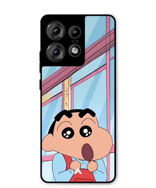 Shinchan Oouo Metal Back Cover Phone Case for Moto Edge 50 Pro