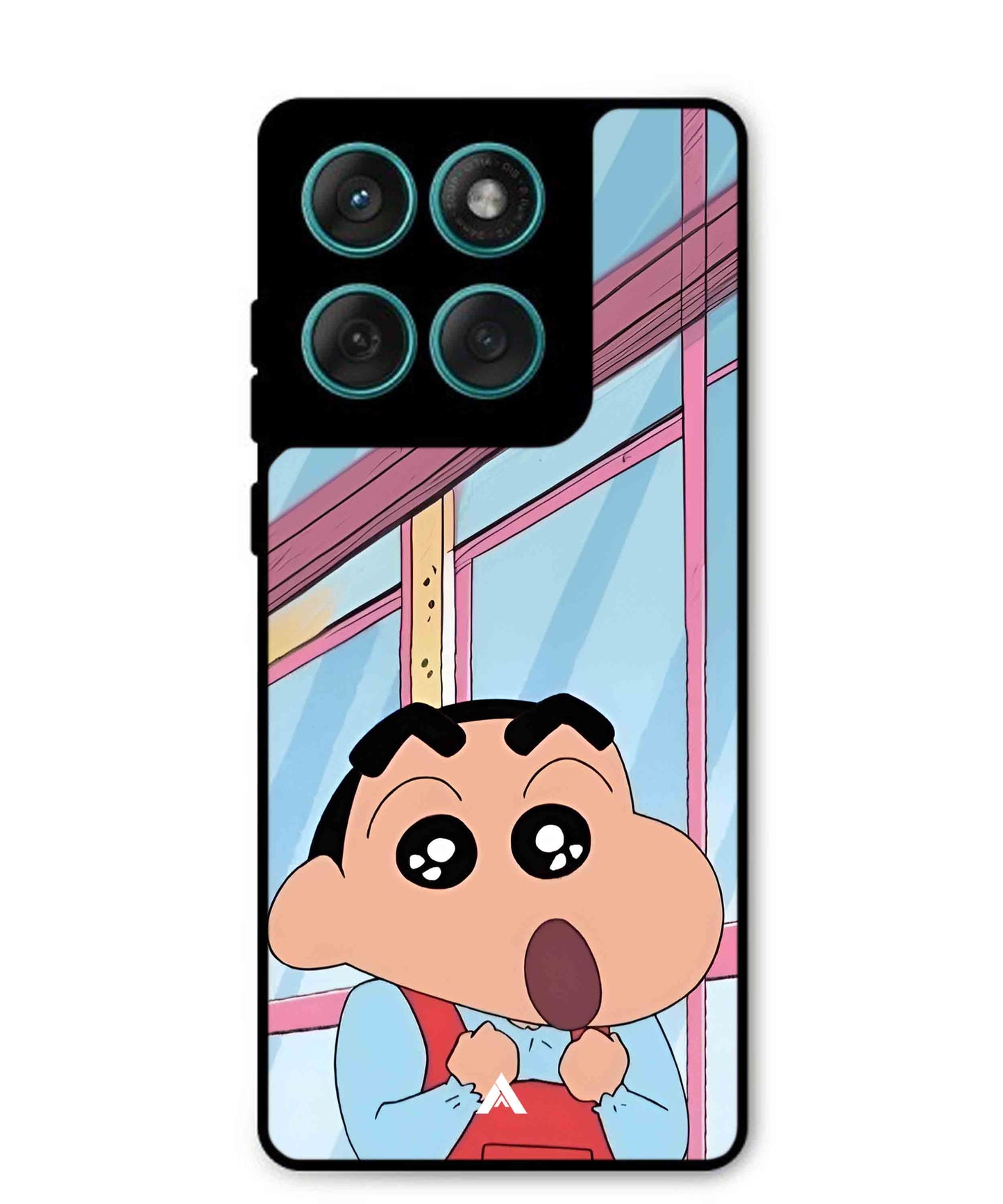 Shinchan Oouo Metal Back Cover Phone Case for Moto Edge 60 Fusion