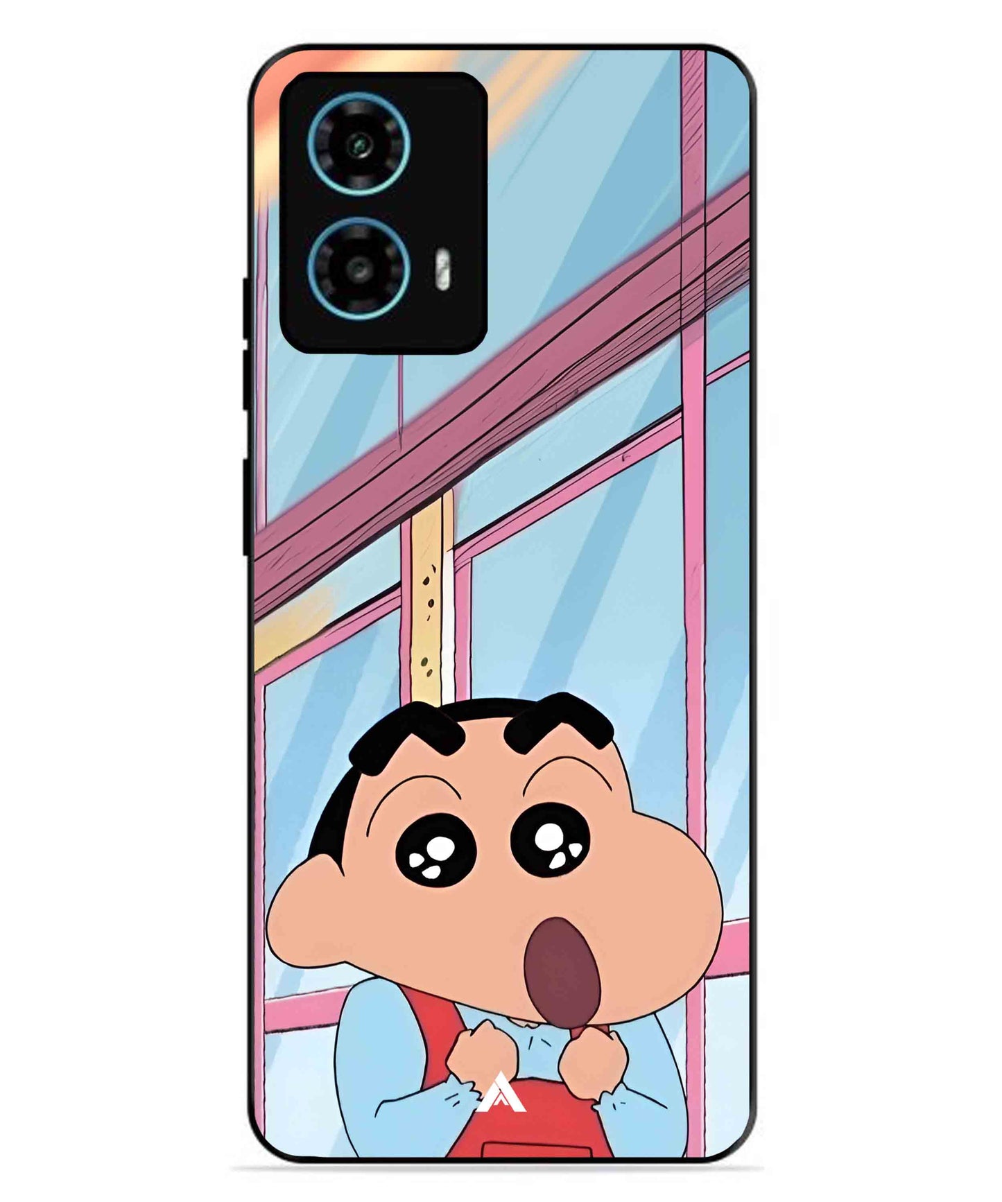 Shinchan Oouo Metal Back Cover Phone Case for Moto G34