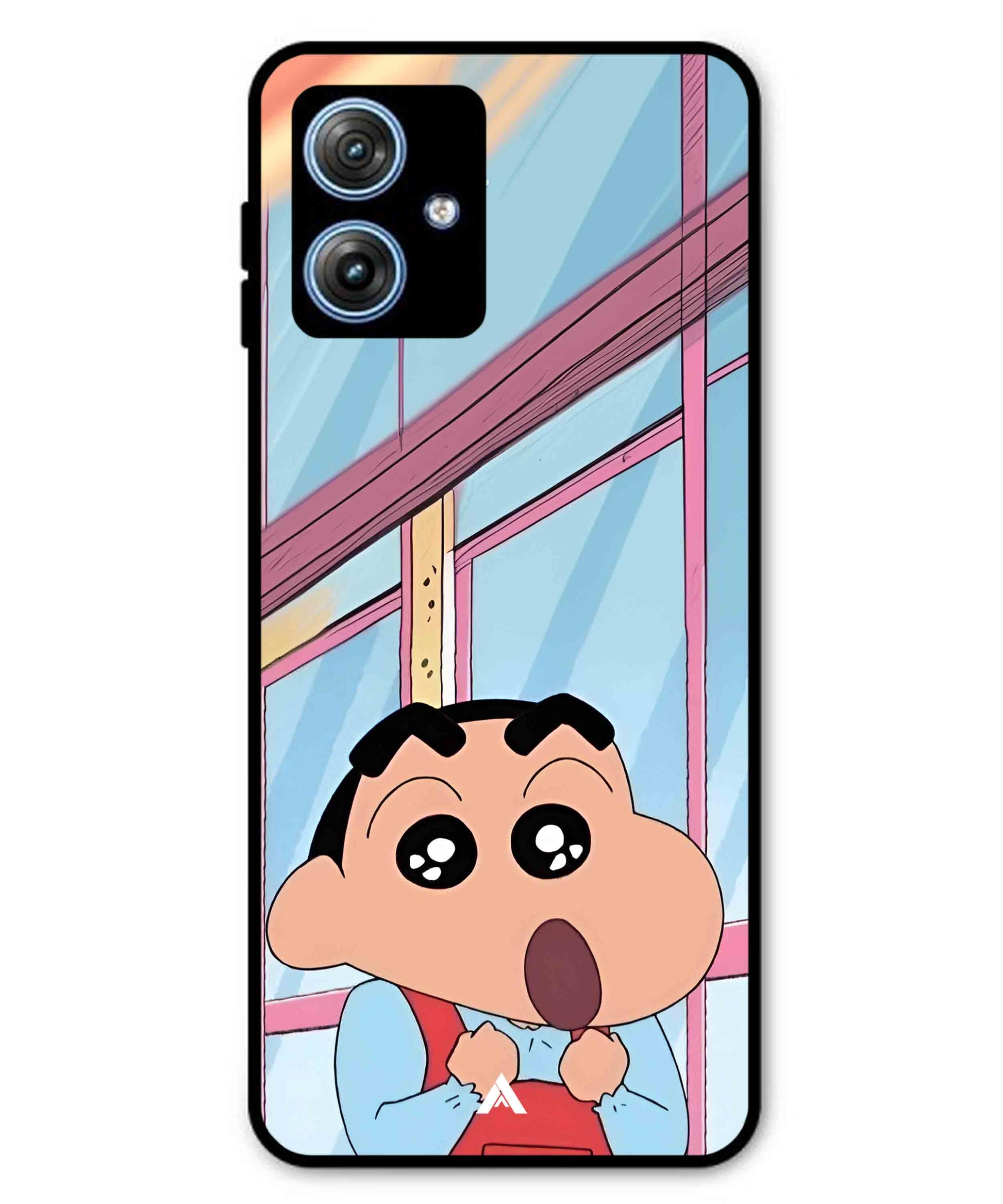 Shinchan Oouo Metal Back Cover Phone Case for Moto G54