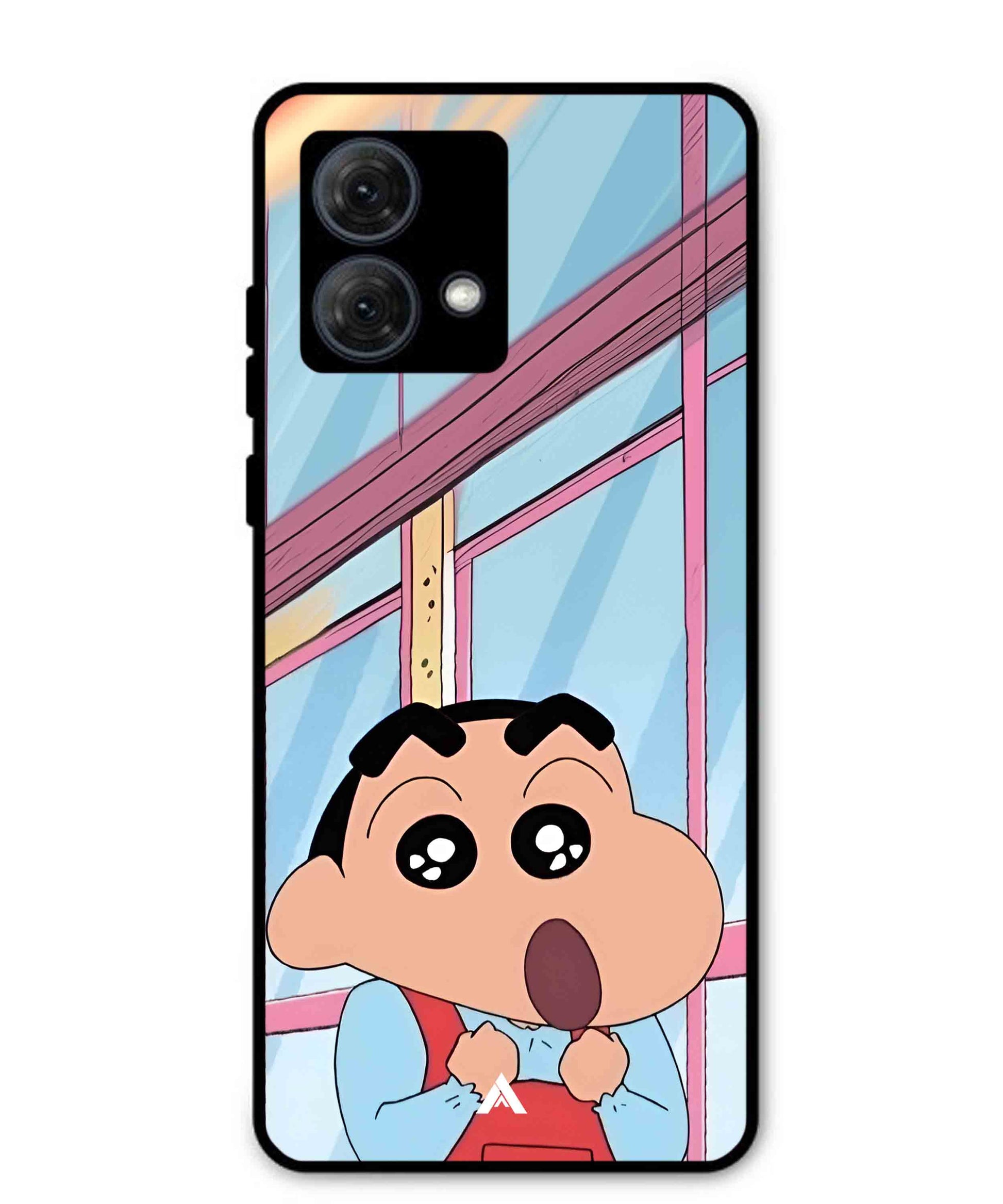 Shinchan Oouo Metal Back Cover Phone Case for Moto G84