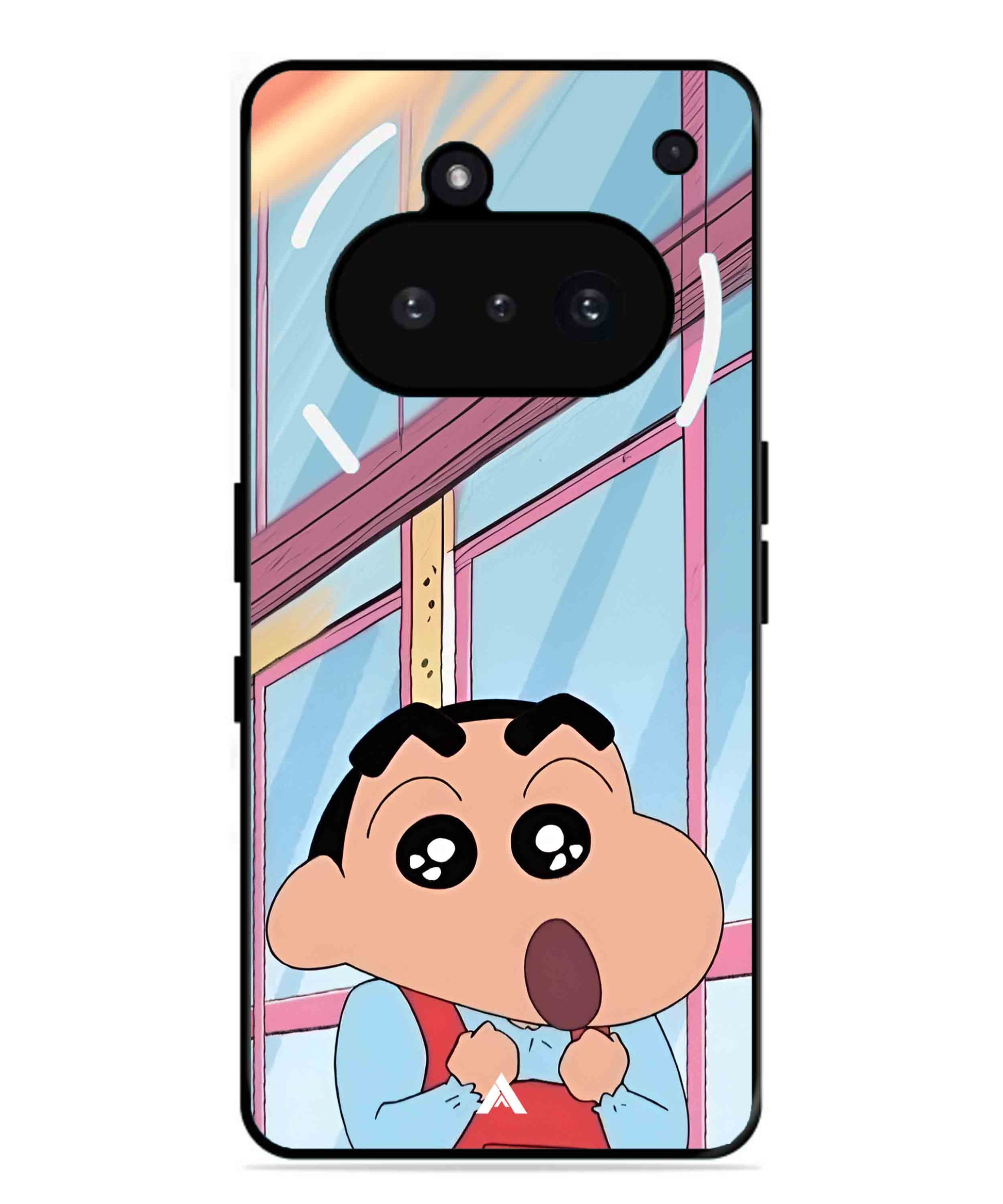 Shinchan Oouo Metal Back Cover Phone Case for Nothing Phone 3a