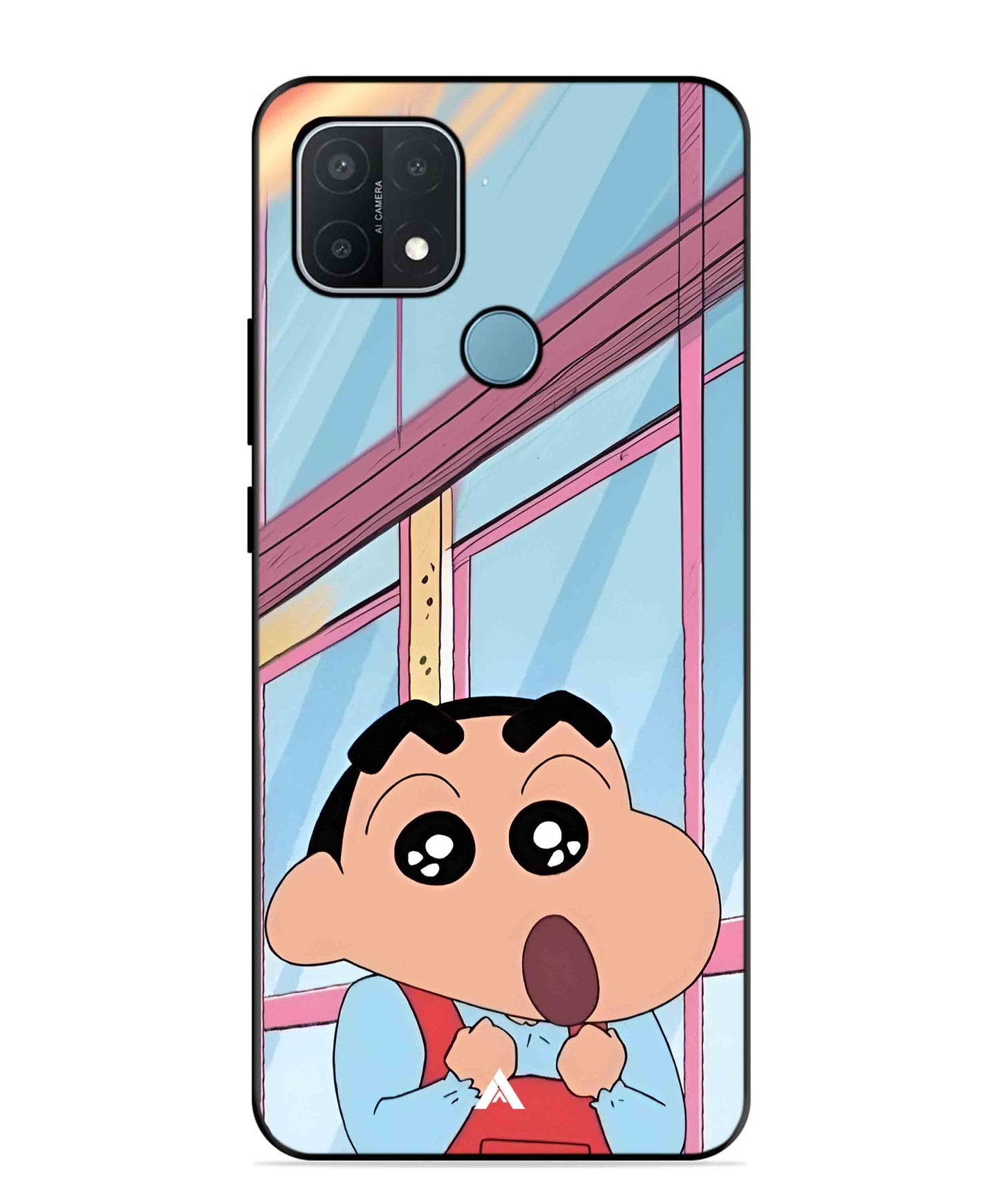 Shinchan Oouo Metal Back Cover Phone Case for OPPO A15