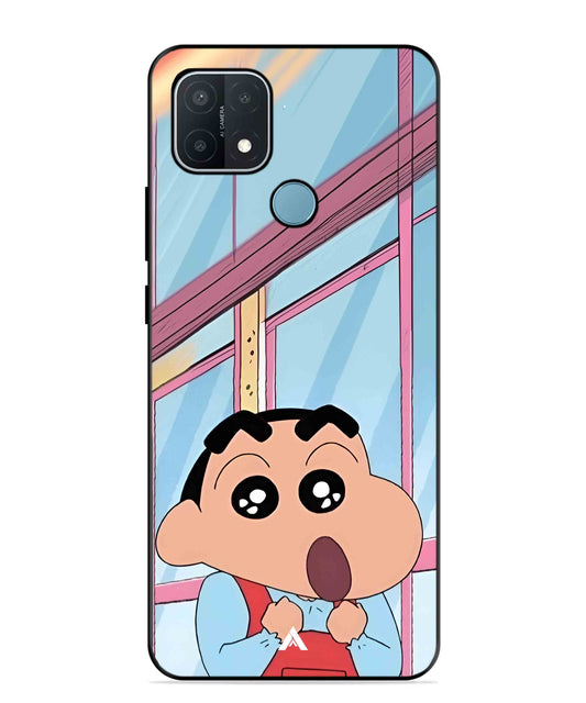 Shinchan Oouo Metal Back Cover Phone Case for OPPO A15