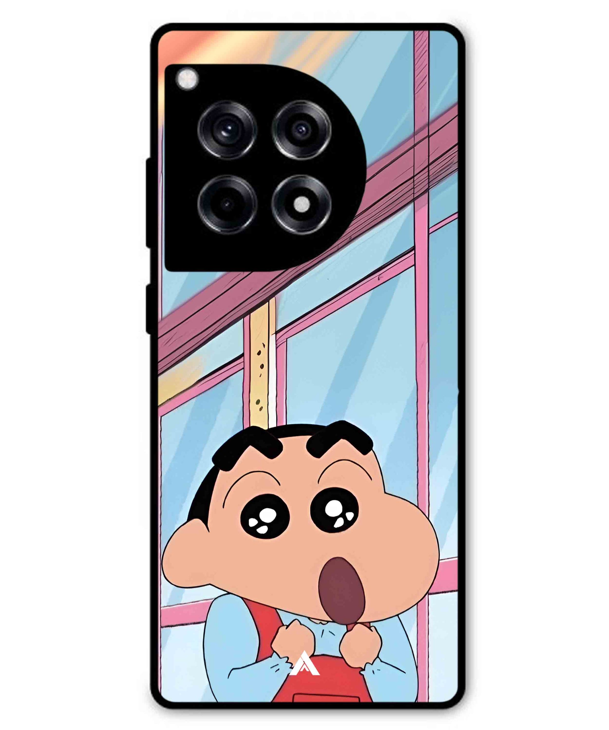 Shinchan Oouo Metal Back Cover Phone Case for Oneplus 12R