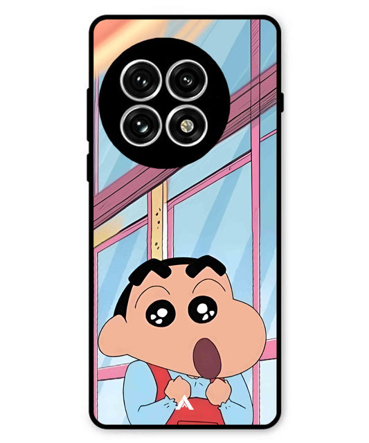 Shinchan Oouo Metal Back Cover Phone Case for Oneplus 13R