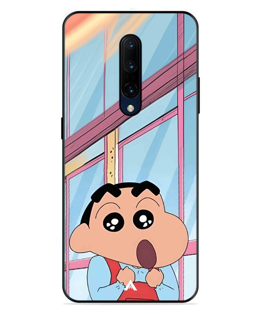 Shinchan Oouo Metal Back Cover Phone Case for Oneplus 7 Pro