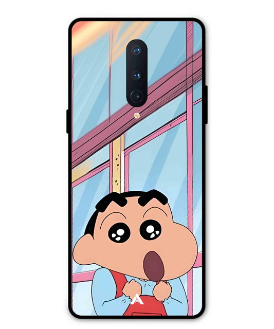 Shinchan Oouo Metal Back Cover Phone Case for Oneplus 8