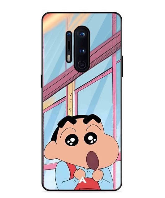 Shinchan Oouo Metal Back Cover Phone Case for Oneplus 8 Pro