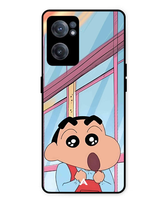 Shinchan Oouo Metal Back Cover Phone Case for Oneplus Nord CE 2