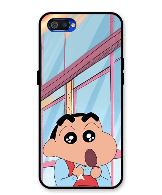 Shinchan Oouo Metal Back Cover Phone Case for Oppo A1K