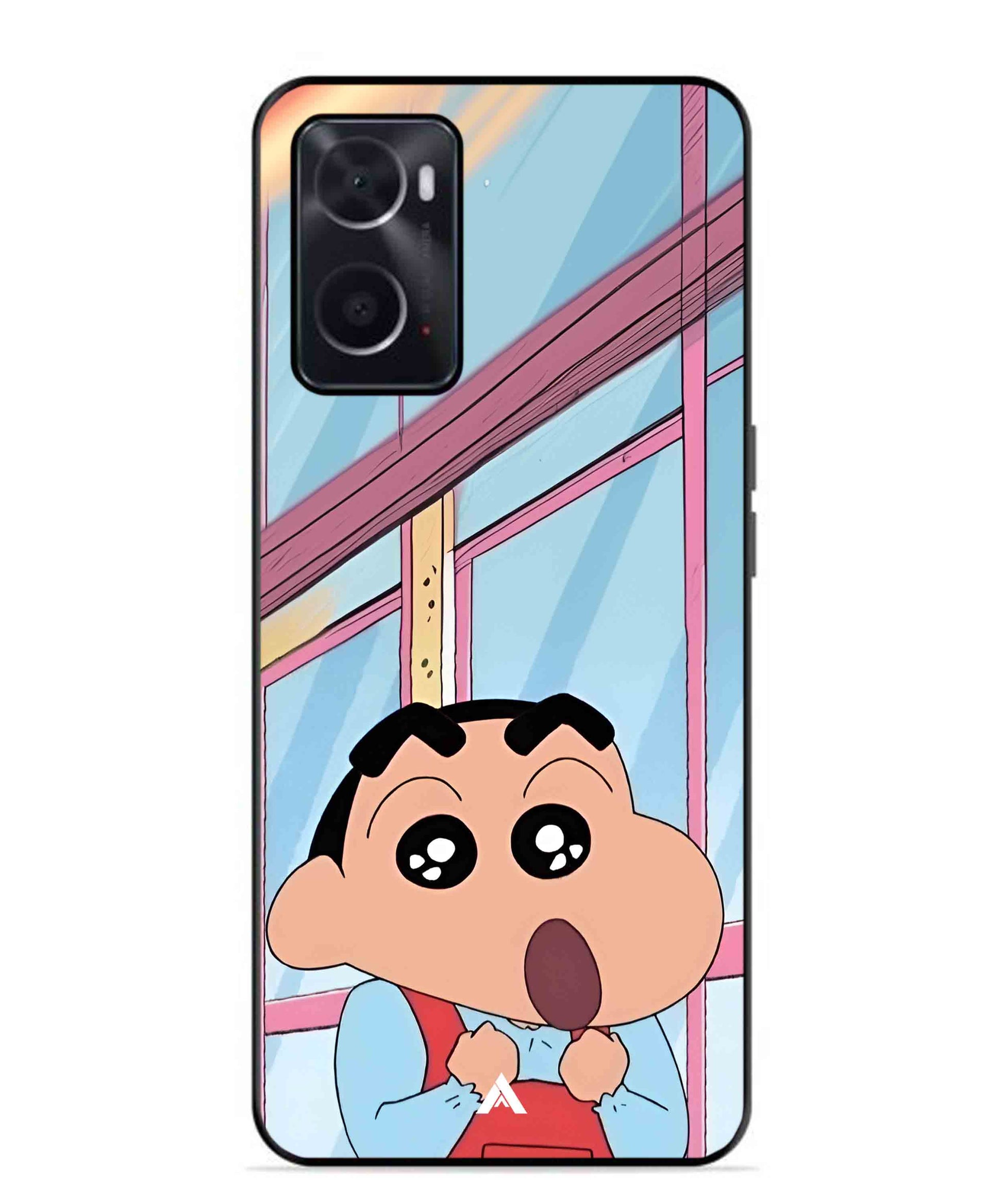 Shinchan Oouo Metal Back Cover Phone Case for Oppo A36