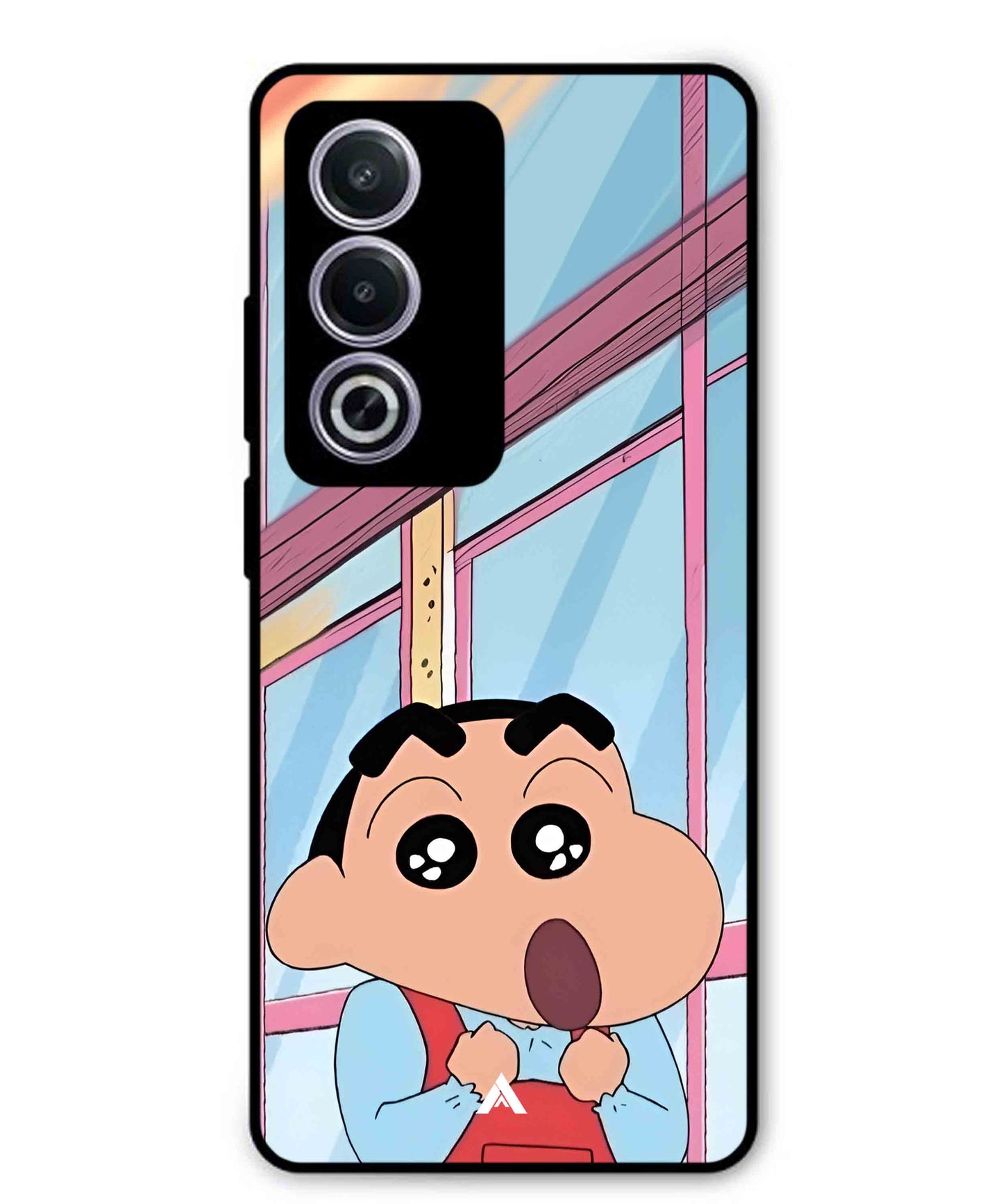 Shinchan Oouo Metal Back Cover Phone Case for Oppo A3 Pro
