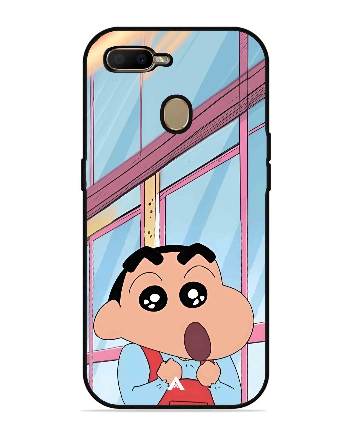 Shinchan Oouo Metal Back Cover Phone Case for Oppo A7