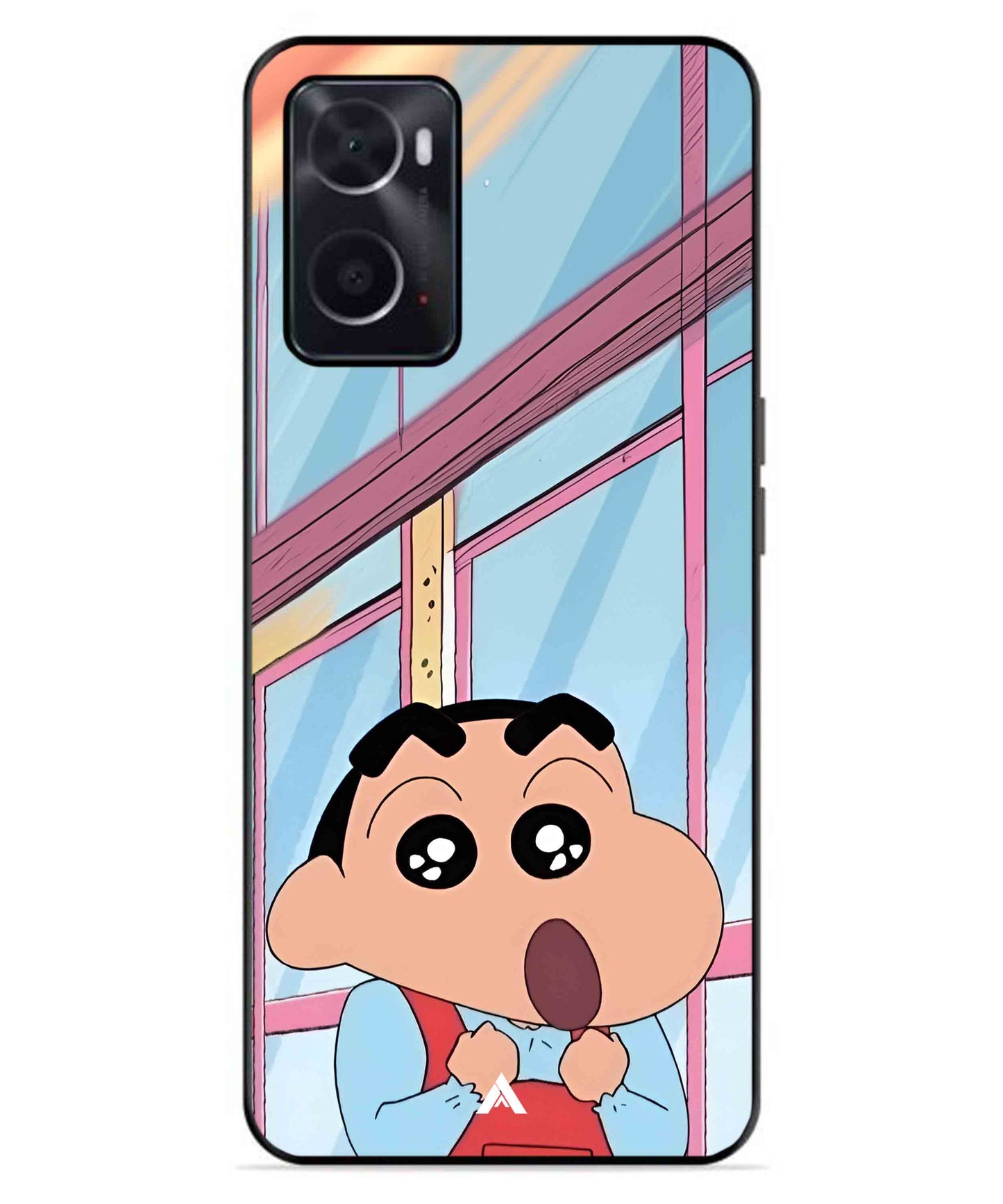 Shinchan Oouo Metal Back Cover Phone Case for Oppo A76