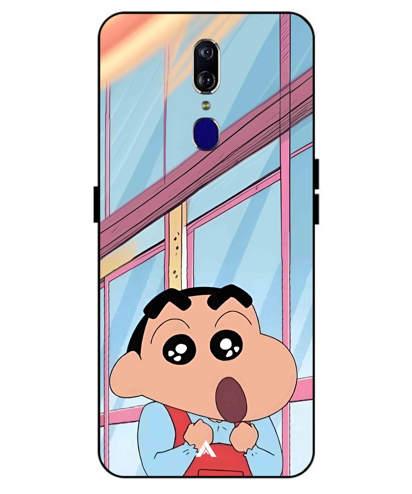 Shinchan Oouo Metal Back Cover Phone Case for Oppo F11