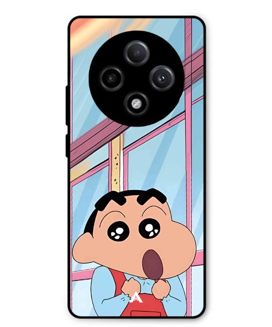 Shinchan Oouo Metal Back Cover Phone Case for Oppo F27 Pro Plus