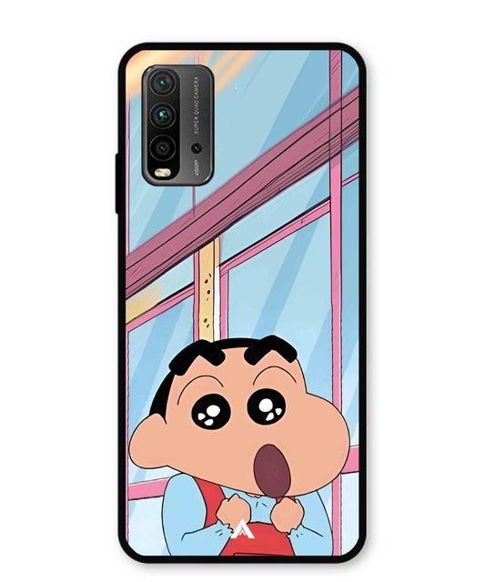 Shinchan Oouo Metal Back Cover Phone Case for Poco M3