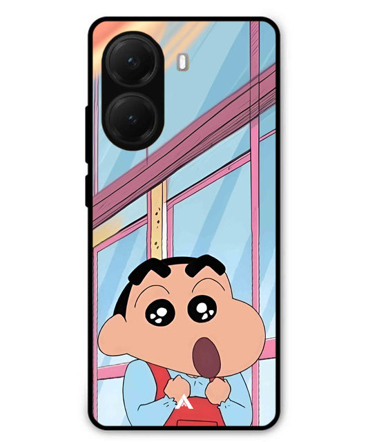 Shinchan Oouo Metal Back Cover Phone Case for Poco X7 Pro