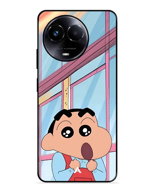 Shinchan Oouo Metal Back Cover Phone Case for Realme 11 5G