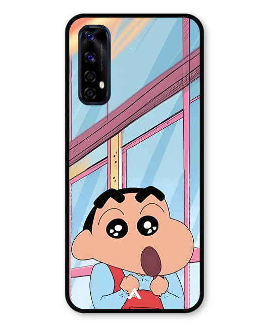 Shinchan Oouo Metal Back Cover Phone Case for Realme 7