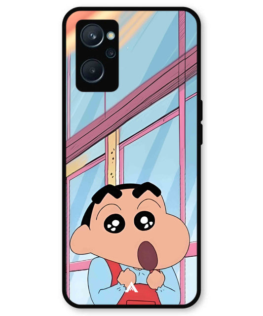 Shinchan Oouo Metal Back Cover Phone Case for Realme 9i