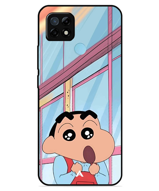 Shinchan Oouo Metal Back Cover Phone Case for Realme C21