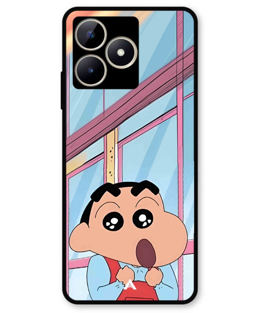Shinchan Oouo Metal Back Cover Phone Case for Realme C51