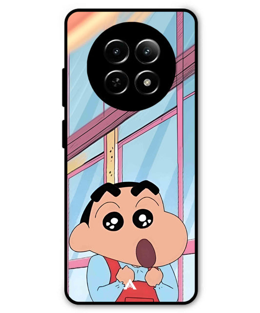Shinchan Oouo Metal Back Cover Phone Case for Realme C65