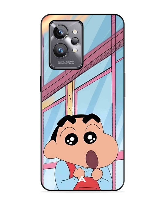 Shinchan Oouo Metal Back Cover Phone Case for Realme GT 2 Pro