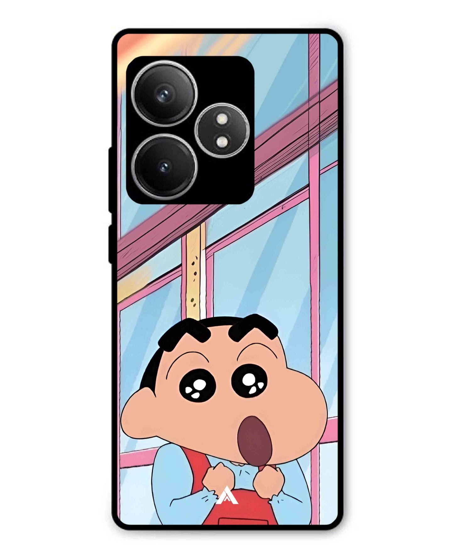 Shinchan Oouo Metal Back Cover Phone Case for Realme GT 6T