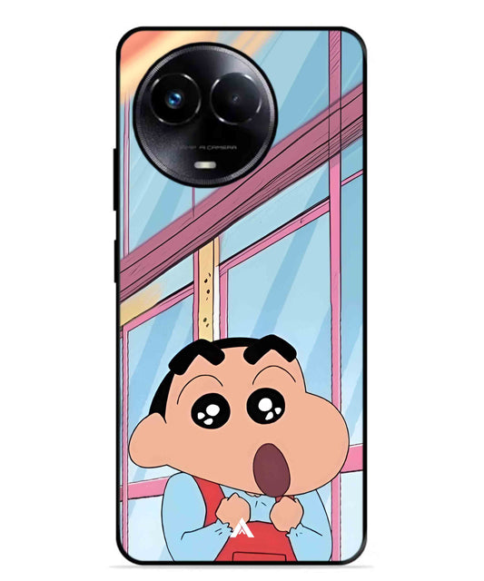 Shinchan Oouo Metal Back Cover Phone Case for Realme Narzo 60X
