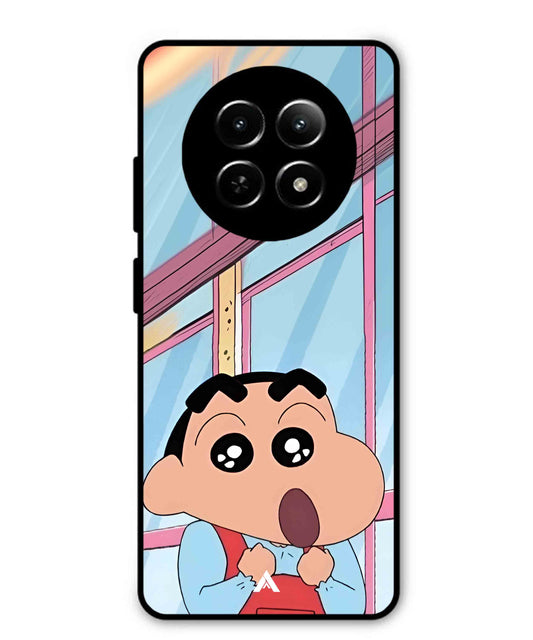 Shinchan Oouo Metal Back Cover Phone Case for Realme Narzo N65
